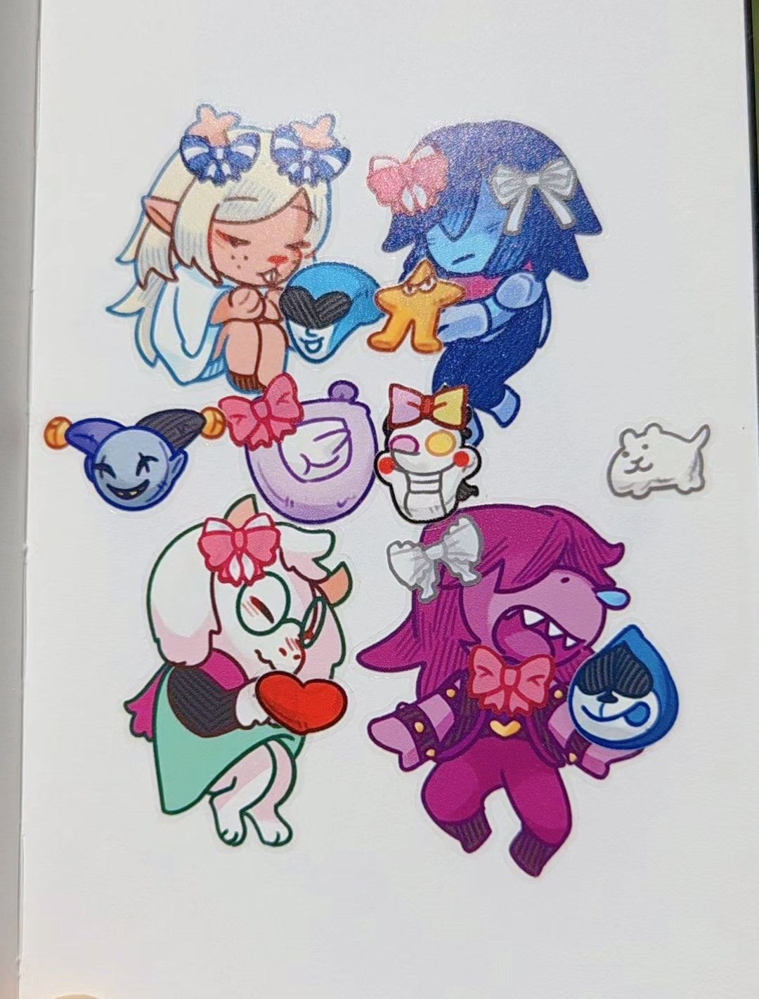 Deltarune Ribbon Dress-up Sticker Sheet
