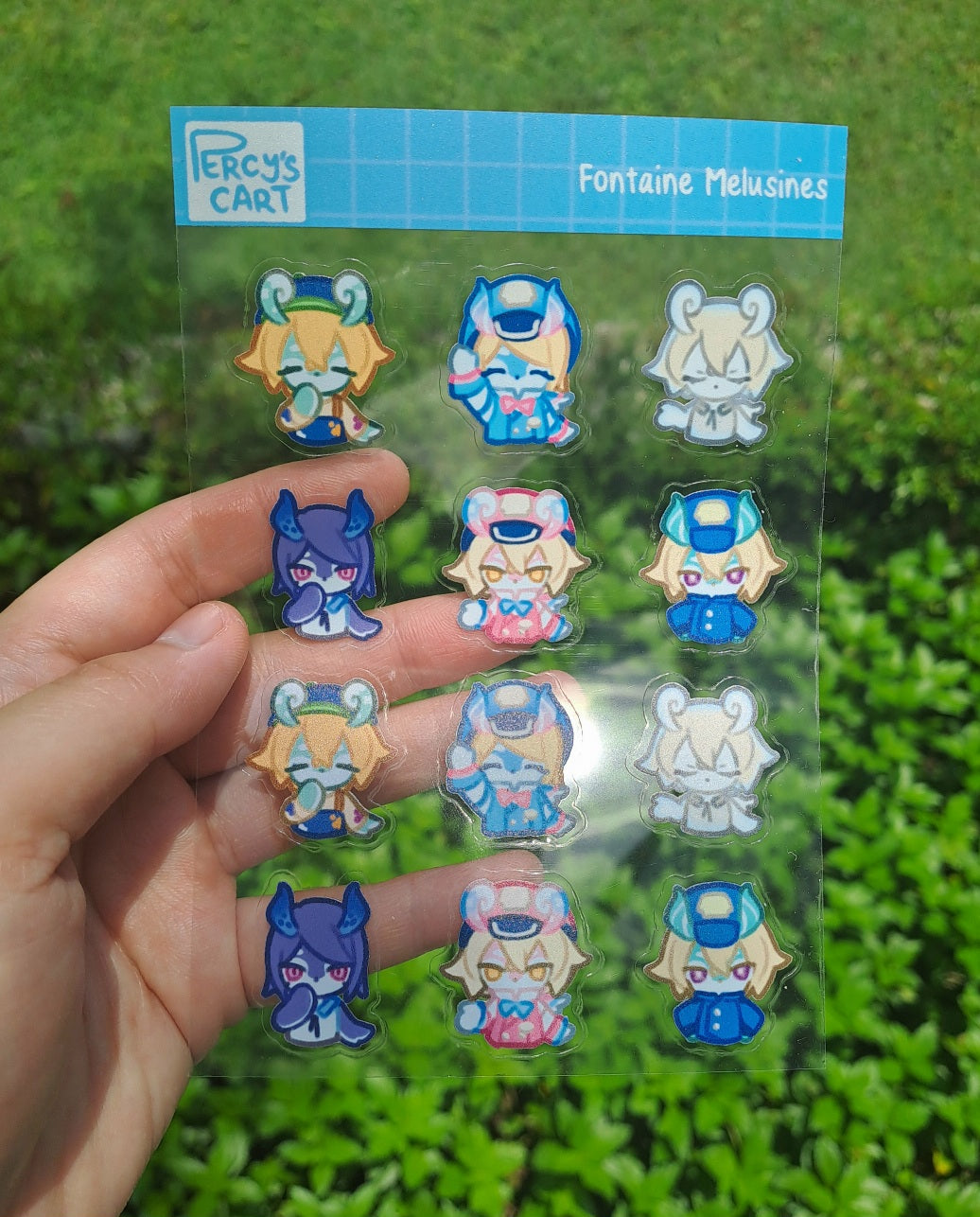 Genshin Critters Transparent Sticker Sheet