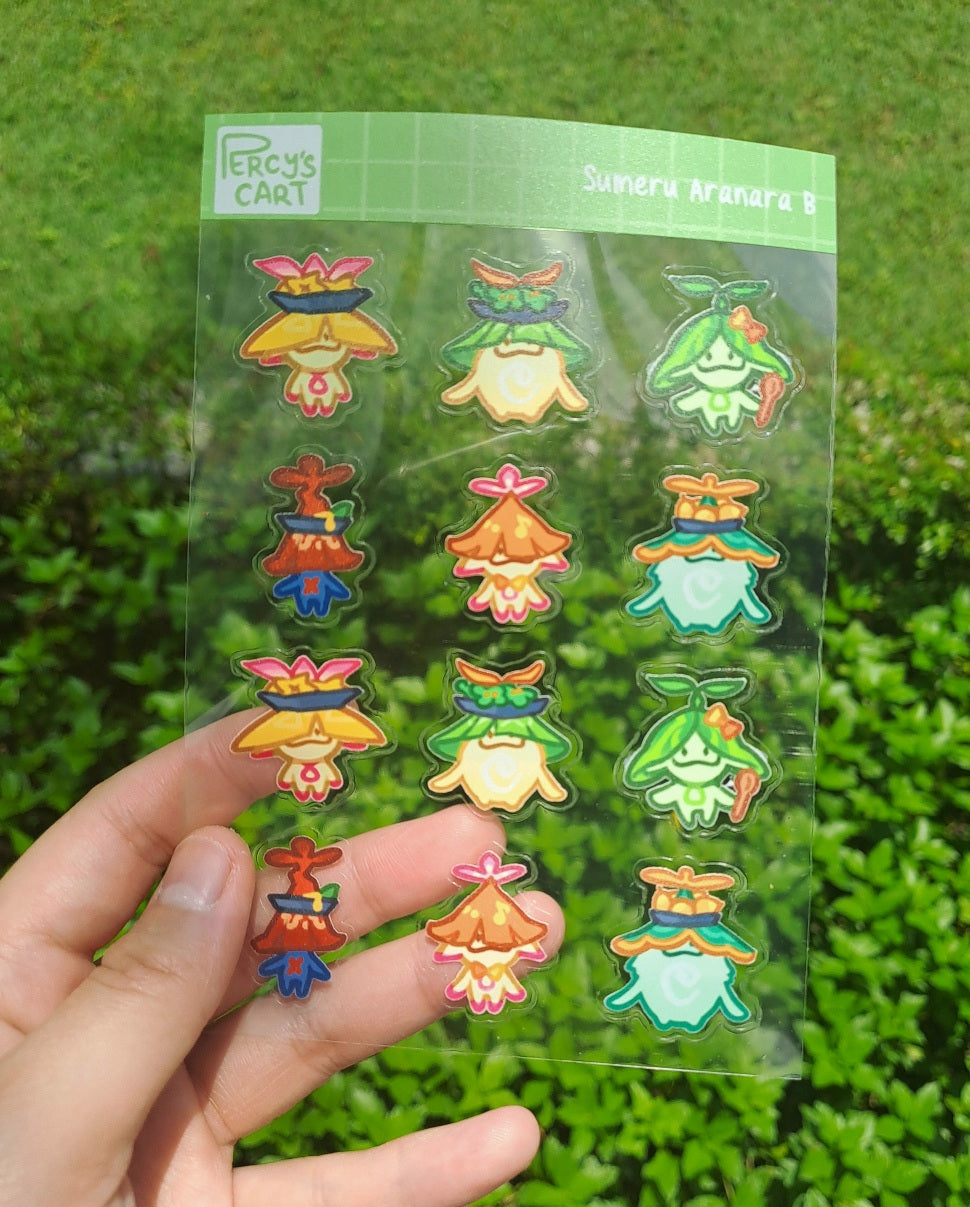 Genshin Critters Transparent Sticker Sheet