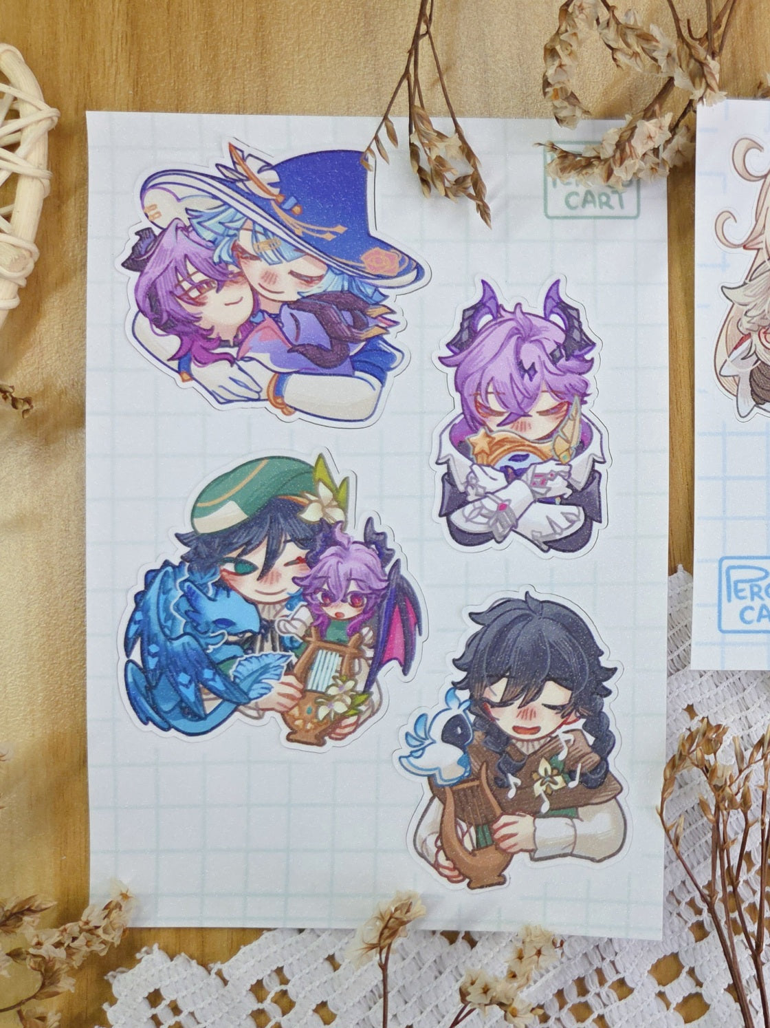 Genshin Family Sticker Sheet