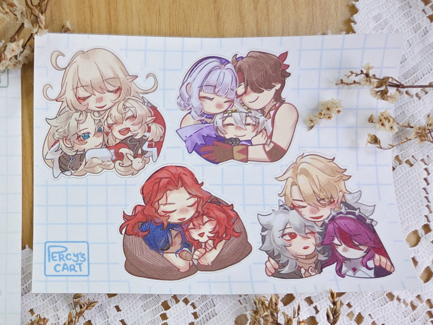 Genshin Family Sticker Sheet