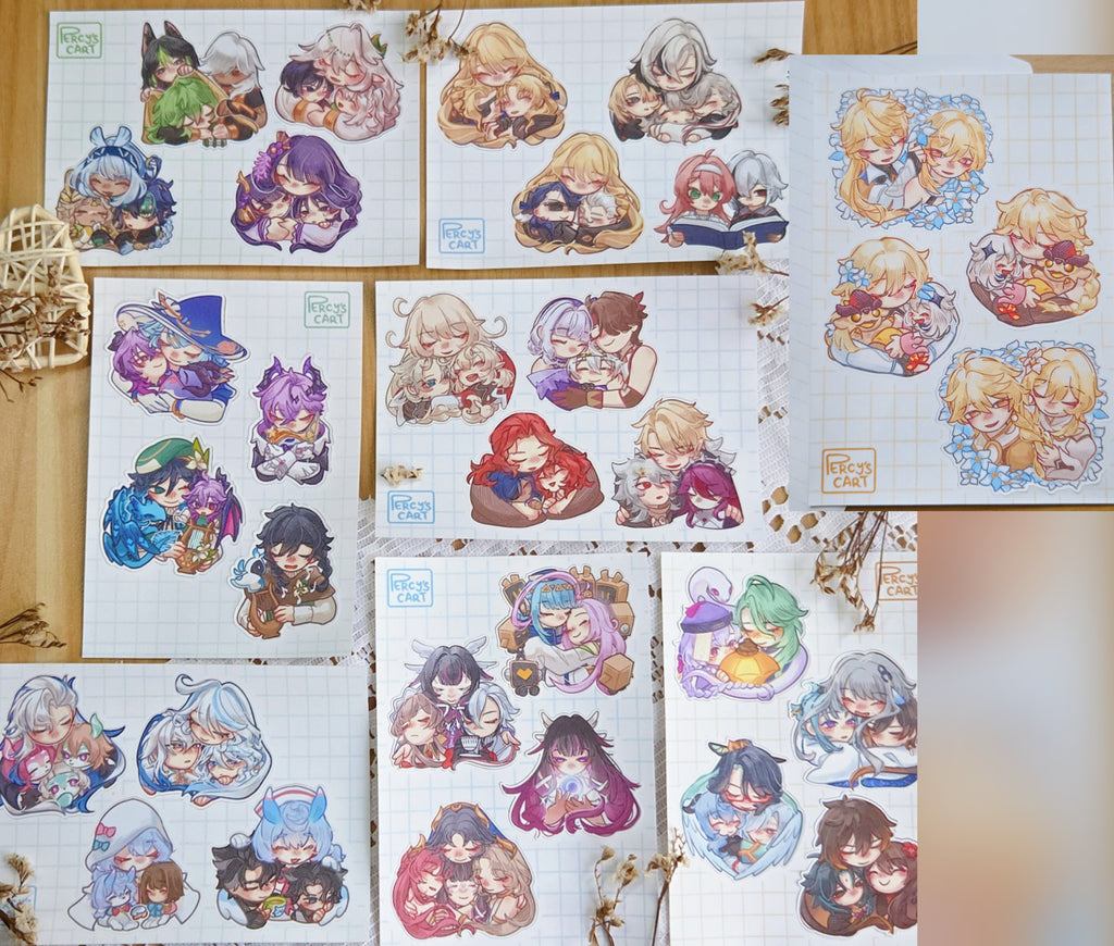 Genshin Family Sticker Sheet